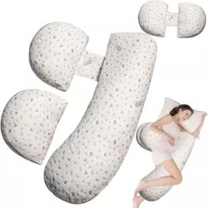 여성을 위한 YZCCtixi 임산부용 베개 - 허리 및 전신 지지용 산모 옆으로 자는 사람과 임신 중 사용 가능한