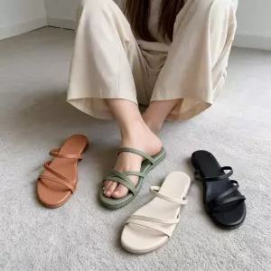 [에이치플러스몰]여성 스트랩샌들 여름 쪼리 슬리퍼 끈샌들 비치웨어 바캉스룩