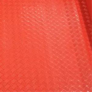 짜임 체크 미끄럼방지롤매트 레드 120x100 층간소음