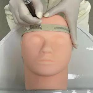 미용 3D 실리콘 얼굴 마네킹 23cm
