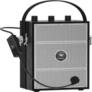 SANMIC 블루투스 5.3 무선 마이크 헤드셋 S98이 포함된 보이스 앰플리파이어 교사를 위한 개인용 앰프 40W