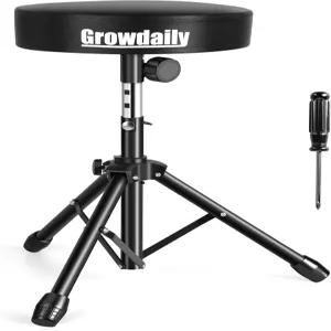 GrowDaily 드럼 쓰론 조절 가능한 스툴 유니버설 성인 및 초보 드러머를 위한