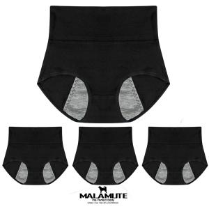 면스판 뱃살보정 위생팬티(블랙3매) 맥시 하이웨스트 생리팬티