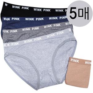 요일팬티 5매/여성팬티/속옷/미디/면/세트/삼각팬티
