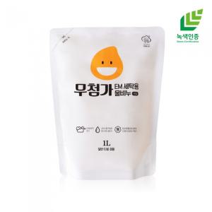 강청 무첨가 EM 세탁용 물비누 리필 1L 12개 이강산닷컴
