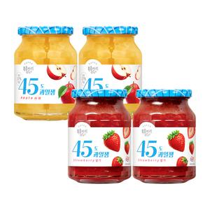 복음자리 45도 과일잼 350g x 4개 (딸기 사과 블루베리)