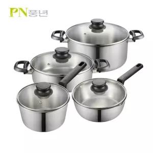 국산 포스코 정품 304 통3중 인덕션 스텐 냄비 풍년/양수 IH 양손 가정용 주방 국 찌개 곰솥 라면 요리