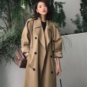 2컬러 가을 베이직 롱 자켓 벨티드 숄더 루즈핏 트렌치 코트 맥시 롱 바바리 클래식 간절기 아우터