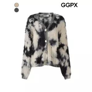 [GGPX]타이다이 골드 버튼 퍼 하프 가디건 (GPBKG011F)
