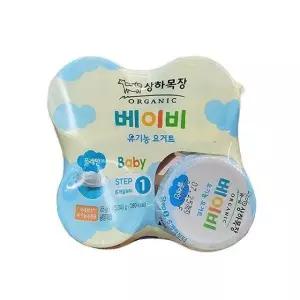 [에이알비티] 매일 상하목장 유기농 베이비 요거트 플레인 1단계 85g x 4입 x 2개 87206