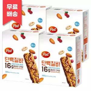 포스트 단백질바 500g x 4개 간식 프로틴바 에너지바
