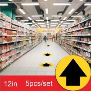 5pcs 대형 PVC 화살표 방수 방향스티커 1세트