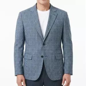 [아즈바이]남성 여름 쿨 체크 콤비 자켓 마이 YCO789 중년 국산