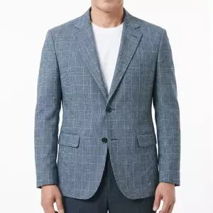 남성 여름 쿨 체크 콤비 자켓 마이 YCO789 중년 국산