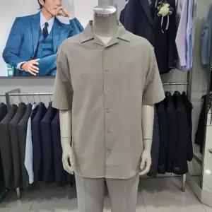 [파렌하이트]베지 세미 오버핏 캐쥬얼 셔츠FKB53591_DG