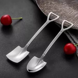 삽모양 티스푼 스텐 홈카페 디저트 스푼 M10565