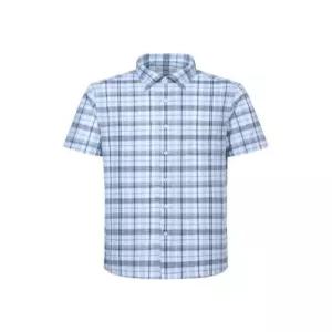닥스셔츠 DAKSSHIRTS 린넨혼방 미디움체크 캐주얼 반팔셔츠 DLS1SHCS107B1