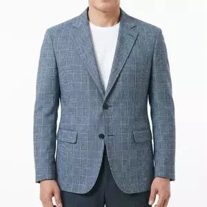 [하프클럽/아즈바이]남성 여름 쿨 체크 콤비 자켓 마이 YCO789 중년 국산