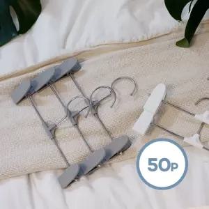 보노하우스 어반 스마트 논슬립 바지걸이 50P (화이트/그레이)