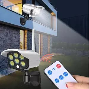 모형 CCTV LED 태양광 충전식 야외 조명등 벽등 센서등 84구 V76센서