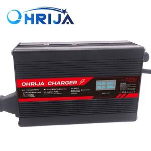 42V 4A 고속 스마트 충전기 OLED 화면  10S 37V 리튬 이온 리포 배터리용 알루미늄 합금 케이스 과충전 보