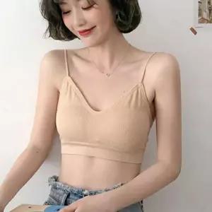 캡 탈부착 교환 가능 편하게 입는 여성 스트랩 브라탑 스포츠 나시 요가복 여자 민소매 이너티