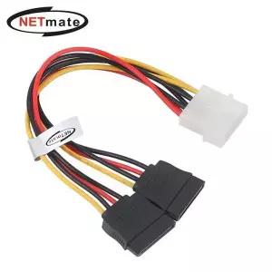 [제이큐](Netmate) IDE 4핀 전원 to SATA Y 전원케이블 20cm