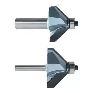 [제이큐]트리머 비트 삼각 베어링 루터 공구 목재가공 모서리 목공 40mm 하부
