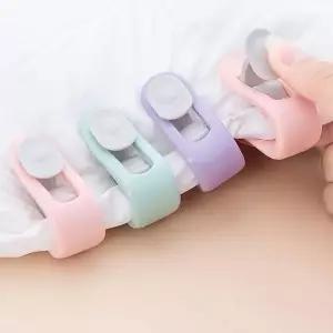 (4개입) 원터치 침대시트클립 침대 시트 고정 클립 이불 패드매트리스 커버 매트 밀림 방지 집게 홀더 일자