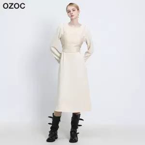 [오조크(OZOC)] 배색 뷔스티에 원피스(택가격 171000원)