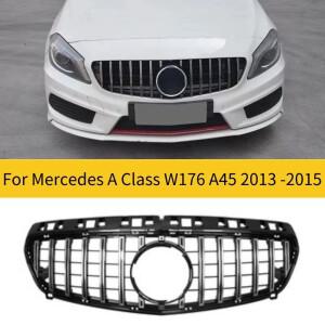 메르세데스-벤츠 A 클래스 W176 A180 A200 A45 2013-2015 스타일 프론트 그릴 레이싱 메쉬 퍼포먼스 튜닝