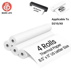 열전사 A4 라벨 인쇄 용지 210*30mm 무선 블루투스 휴대용 D210/X8 프린터 롤 빠른 건조