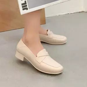 여성 리본 로퍼 미들굽 데일리슈즈 펌프스 데일리