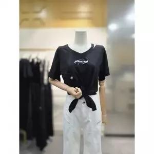 한정수량 [에고이스트] 밑단 디테일 숏 티셔츠 ES3CH262BK 2813486