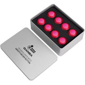 칸바 그래비티 KS 기계식 아케이드 버튼 30MM 스냅인 푸시버튼 (박스 포장 투명 핑크 D12 8개입)