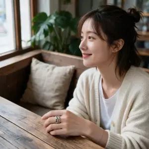 물고기반지 애끼반지 우정링 커플링 수능선물 행운반지 레이어드 액세서리 비즈팔찌