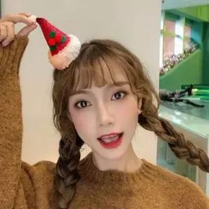 [하프클럽/셀럽하우스]1p 산타모자 머리핀(x) 선물 에펠 행사 파티 사슴 성탄 연말