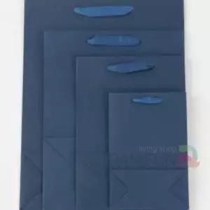 [제이큐]블루 직사각쇼핑백 미니 종이가방 직사각종이가방 선물용종이가방