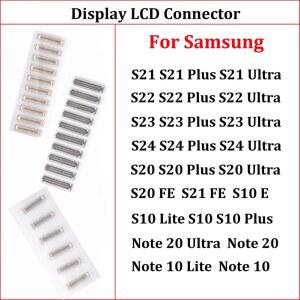 삼성 S21 플러스 S22 울트라 S23 S24 S20 FE용 USB 충전기 메인보드 플러그 플렉스 케이블 LCD 디스플레이 스크린 FPC 커넥터 10개