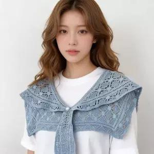 니트숄 레이스 가디건 여름 어깨 스카프 넥타이 케이프 볼레로