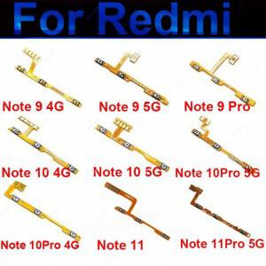 샤오미 레드미 전원 볼륨 버튼 사이드 단추 키 플렉스 케이블 부품 노트 9 10 11 프로 4G 5G 9S 9T 10S 11S