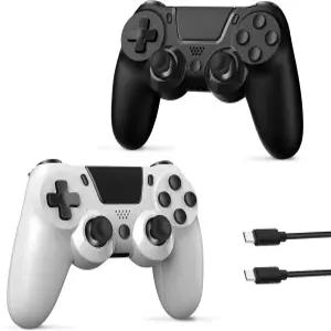 2개 세트 무선 PS4 컨트롤러 PS4/Pro/Slim/PC용 게임 컨트롤러(듀얼 진동)/6축 센서/모션
