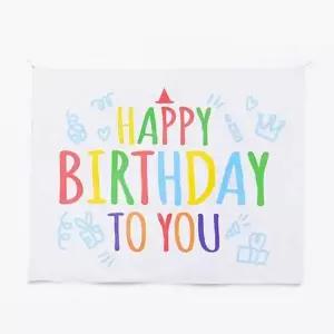 [제이큐]생일파티 사각배너 소 패브릭가리개 대형포스터 패브릭그림