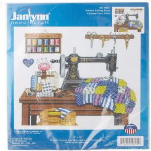 Janlynn 14 카운트 앤티크 재봉실 십자수 키트 12 x 12인치