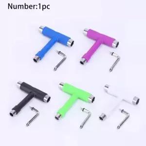 1pc 스케이트보드 T L 도구 세트 롱보드 더블 킥테일 4륜 스케이트용 범용 조정 설치 및 유지 관리용 렌치