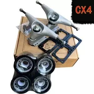 CX4 C5 서프 스케이트보드 트럭 스케이트 롱보드 카빙 베어링과 휠 세트