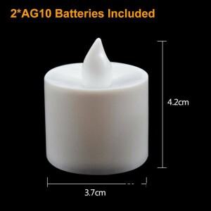 10Pcs LED 티 라이트 플래시 전기 깜박이는 양초 현실적인 불꽃없는 따뜻한 흰색 촛불 배터리 구동 웨딩 장