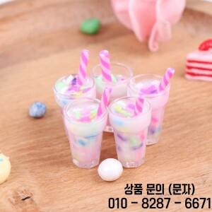 5Pcs 1:12 인형의 집 미니어처 크림 음료수 병 모델 주방 음식