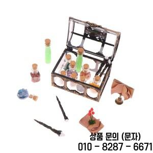 인형 집 Wizarding 세계 장면 빈티지 미니 마술 병 지팡이 모델 복고풍 마이크로 액세서리