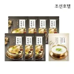 (한정수량) [조선호텔] 삼계탕 900g x 7팩 +  한우사골육수 1팩